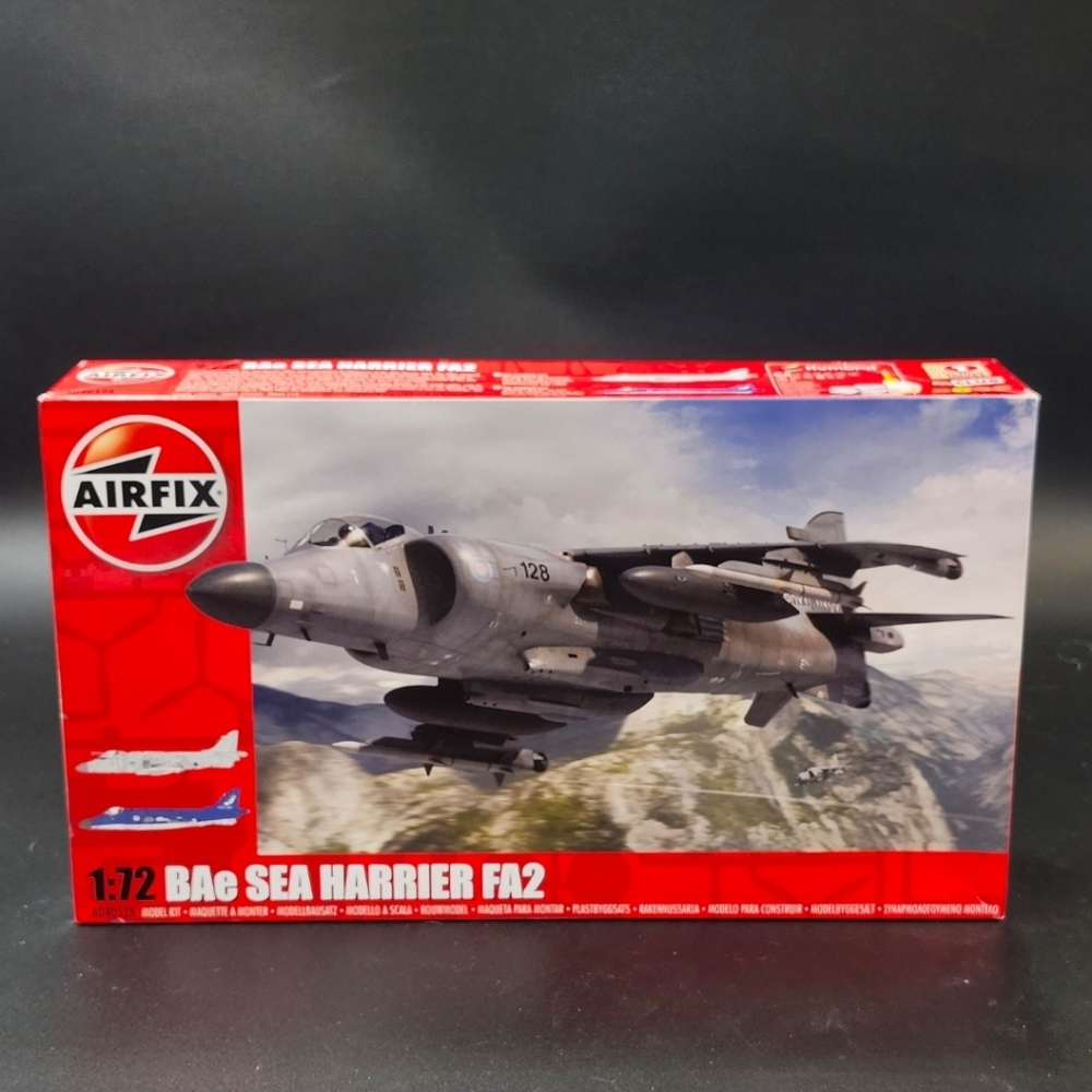 BAE Sea Harrier FA2 Model Kit - Red and Gray